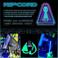 Neon Rip Cord device with glowing safety instructions for first responders and firefighters