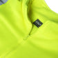 Neon yellow UHV544 Soft Shell HiVis 1/4 Zip Jacket with black brand label