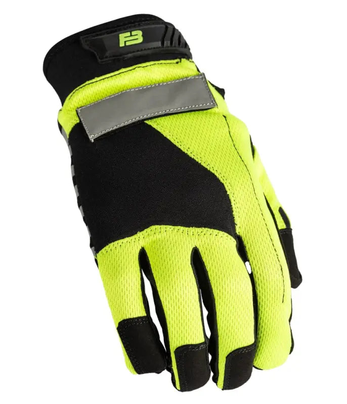 Neon yellow and black Exxtremity Patrol Gloves 2.0 with reflective detail for safety