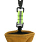 Neon yellow and gray reflective gear clip with powerful alligator clip on firefighter glove