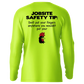 Neon yellow long sleeve sun shirt from Jobsite - Hi-Visibility UPF 50 collection