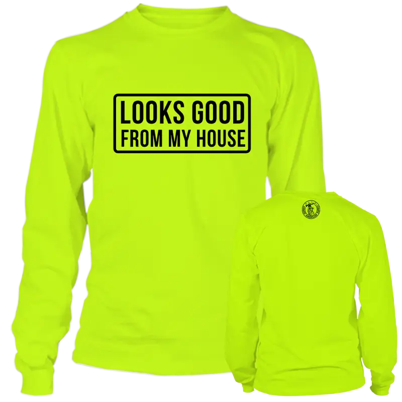 Neon yellow long sleeve hi-vis t-shirt from Looks Good collection