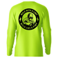 Neon yellow long sleeve sun shirt from Pimp featuring hi-visibility UPF 50 protection