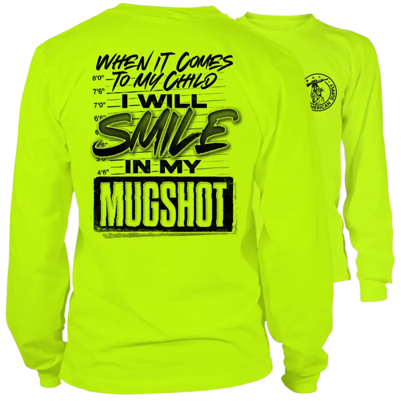 Neon yellow long sleeve hi-vis t-shirt from Mugshot for maximum visibility and style