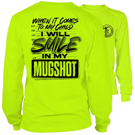 Neon yellow long sleeve hi-vis t-shirt from Mugshot for maximum visibility and style