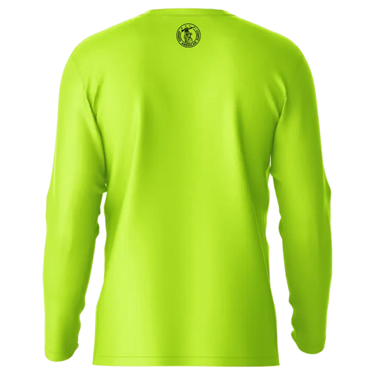 Neon yellow long sleeve sun shirt from Looks Good - Hi-Visibility UPF 50 collection