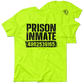 Neon yellow Prison Inmate Safety Yellow Hi-Vis T-Shirt for high visibility and safety