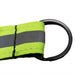 Neon yellow reflective strap with black D-ring on Firefighter Key Ring with Heavy Duty Black Hook