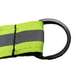 Neon yellow reflective strap with black D-ring on Firefighter Key Ring with Heavy Duty Black Hook