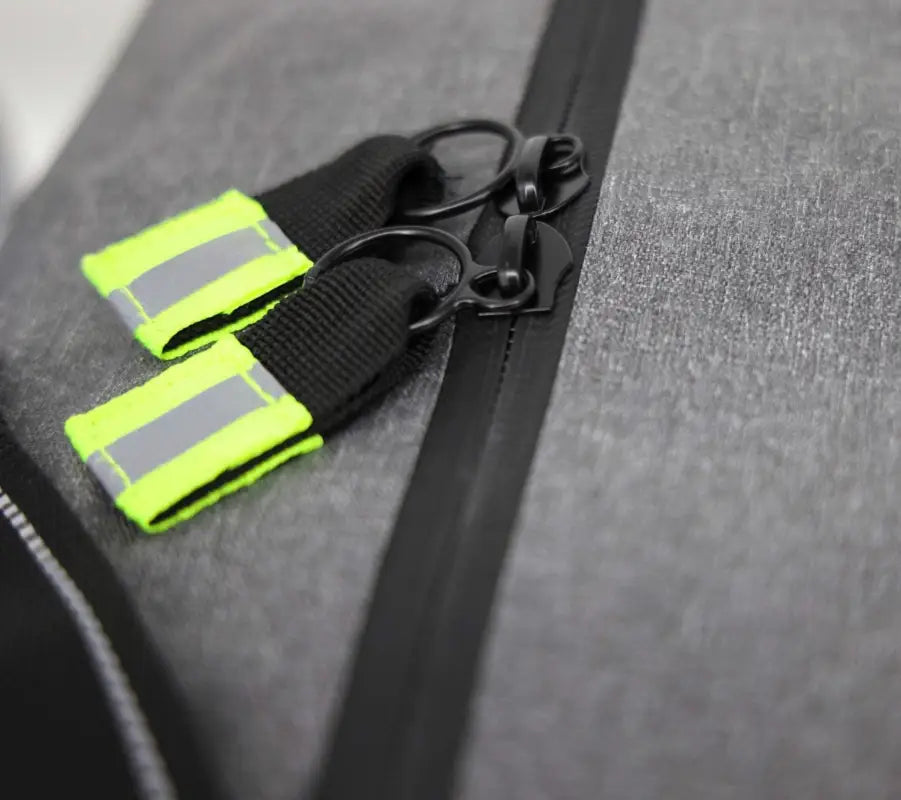 Neon yellow reflective straps with black buckles for Carcinogen Resistant Dry Turnout Bag LXFB99