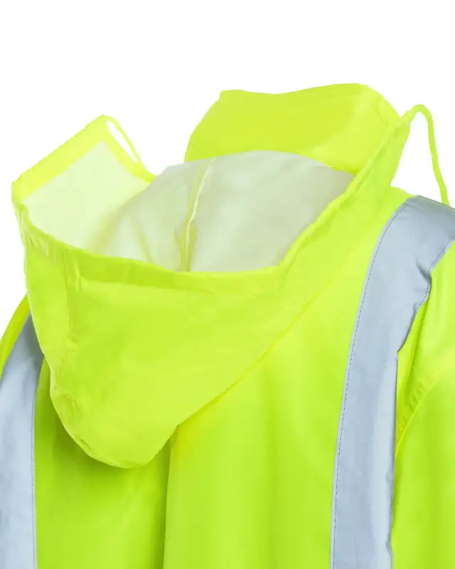 Neon yellow UHV563 HiVis bomber jacket with reflective stripes and removable fleece