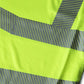 Neon yellow safety vest with gray stripes for UHV997 Women’s HiVis Short Sleeve Tee