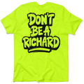Neon yellow t-shirt from Richard, perfect for high visibility and safety needs