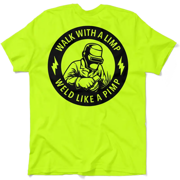 Neon yellow t-shirt from Pimp, perfect for high visibility and safety yellow outfit