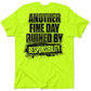 Neon yellow t-shirt from Responsibility featuring vibrant safety yellow color