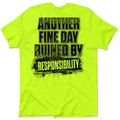 Neon yellow t-shirt from Responsibility featuring vibrant safety yellow color