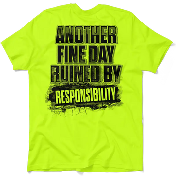 Neon yellow t-shirt from Responsibility featuring vibrant safety yellow color