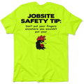Neon yellow t-shirt from Jobsite designed for visibility and safety in any environment