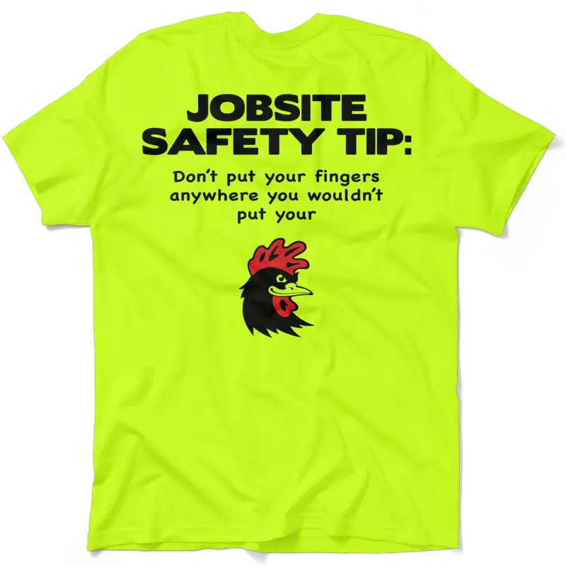 Neon yellow t-shirt from Jobsite designed for visibility and safety in any environment