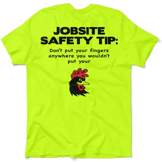 Neon yellow t-shirt from Jobsite designed for visibility and safety in any environment