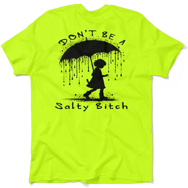 Neon yellow t-shirt from Salty in safety yellow for enhanced visibility and style