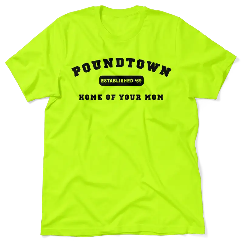 Neon yellow t-shirt from Poundtown, perfect safety yellow t-shirt for high visibility