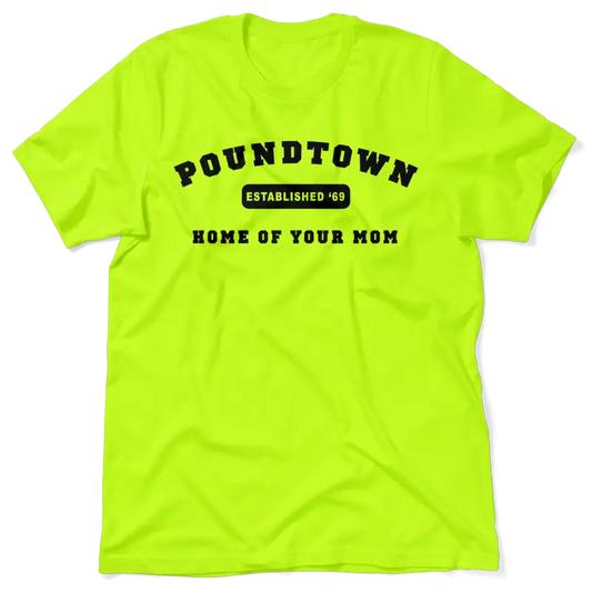 Neon yellow t-shirt from Poundtown, perfect safety yellow t-shirt for high visibility