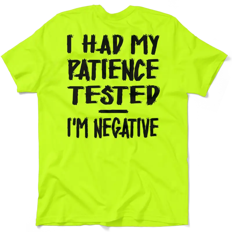 Neon yellow t-shirt from the Patience collection, ideal safety yellow apparel