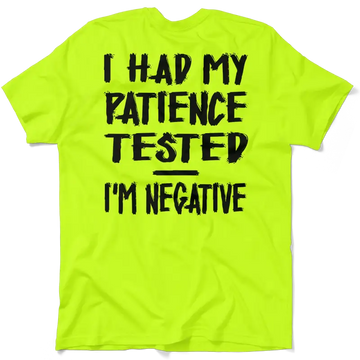 Neon yellow t-shirt from the Patience collection, ideal safety yellow apparel