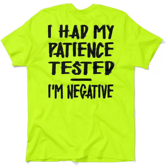 Neon yellow t-shirt from the Patience collection, ideal safety yellow apparel