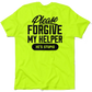 Neon yellow t-shirt from My Helper, a vibrant safety yellow essential for visibility