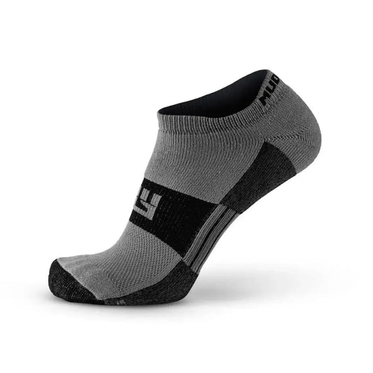 No-Show Running Socks - Gray/Black (2 Pair Pack) - Chief Miller Apparel