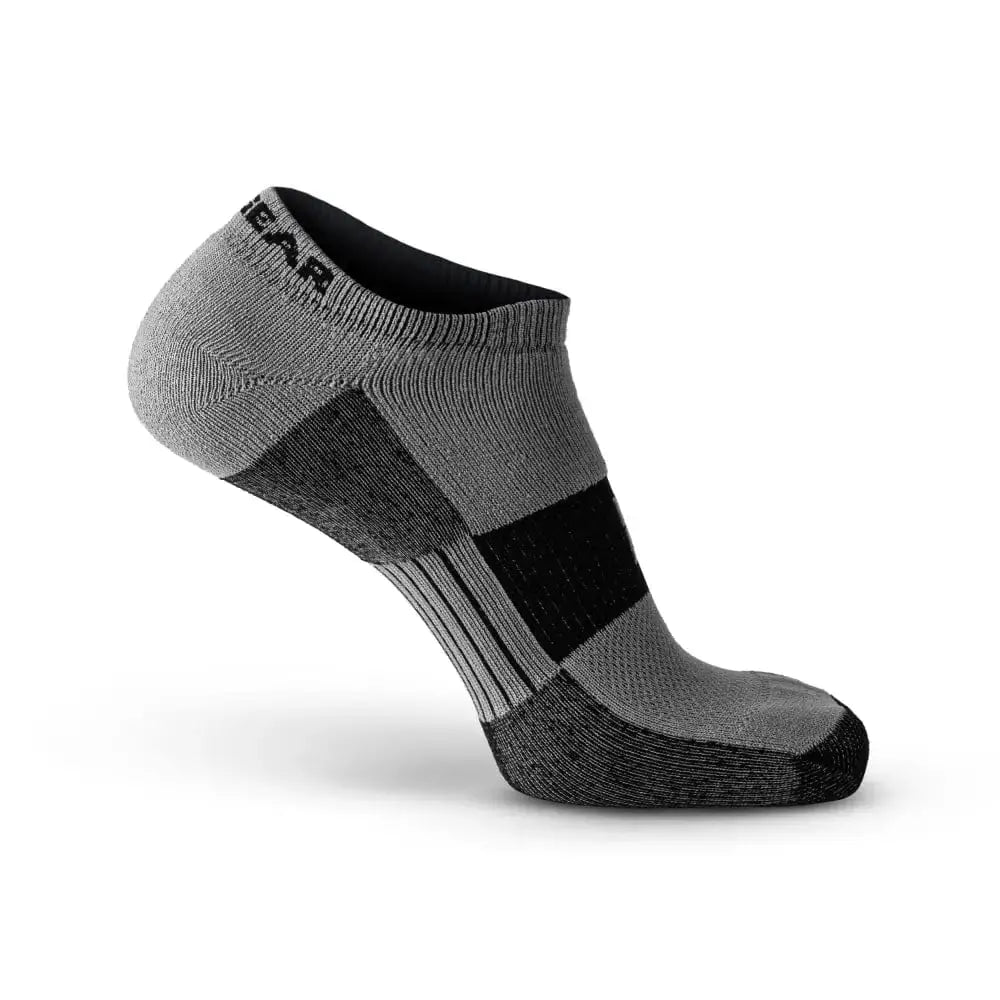 No-Show Running Socks - Gray/Black (2 Pair Pack) - Chief Miller Apparel