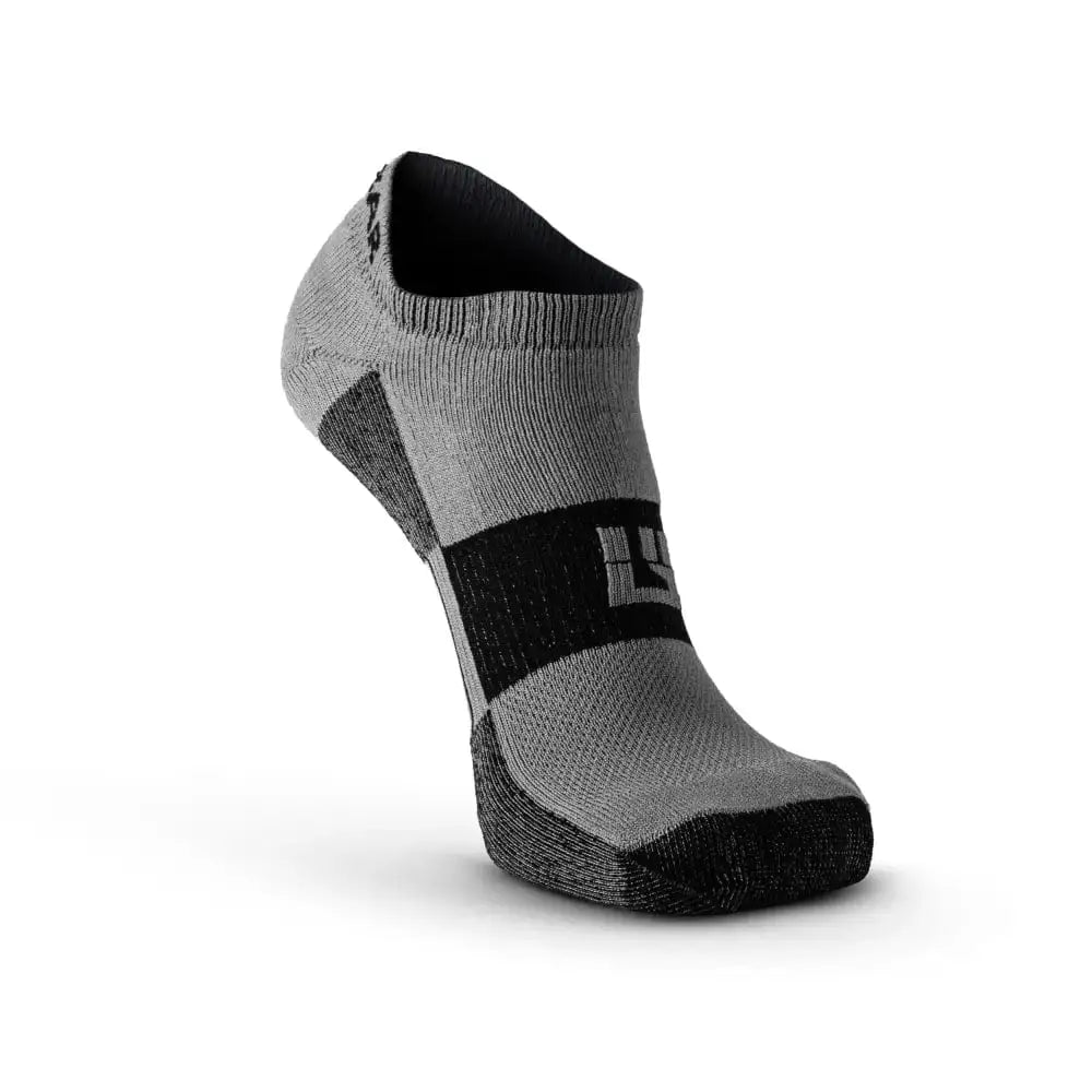 No-Show Running Socks - Gray/Black (2 Pair Pack) - Chief Miller Apparel