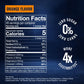 Nutrition facts label for Orange Electrolytes drink mix showing electrolyte powder and high sodium content