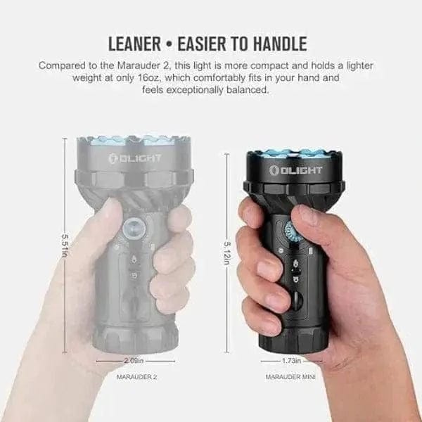 Chief Miller Flashlights OLIGHT MARAUDERMINIBK Marauder Mini Powerful LED Flashlight With RGB Apparel