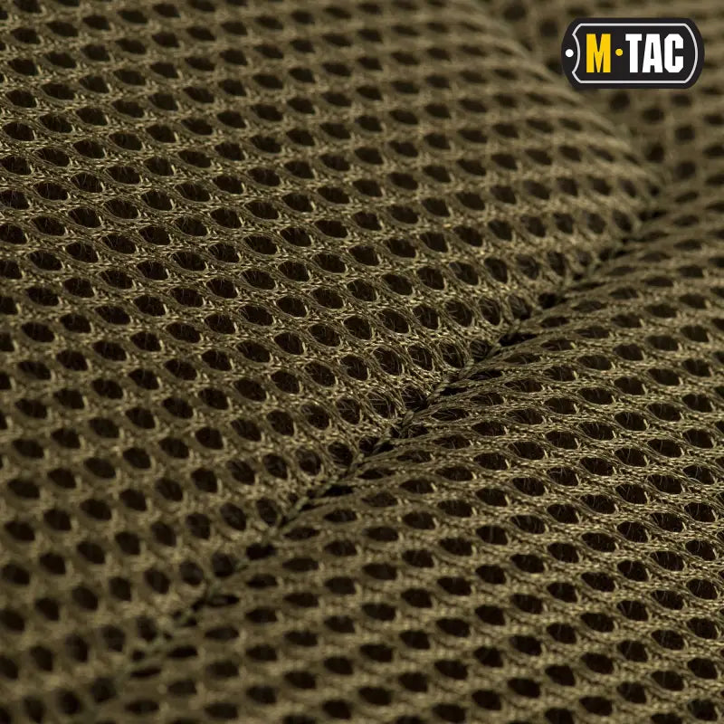 Olive mesh fabric with honeycomb pattern on M-Tac Assault Pack with large compartments