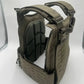 Olive drab tactical body armor vest with MOLLE webbing, large size, from Redemption Tactical