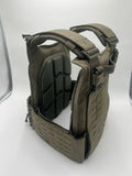 Olive drab tactical body armor vest with MOLLE webbing, large size, from Redemption Tactical