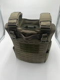 Olive drab tactical body armor with MOLLE webbing from Redemption Tactical in large size