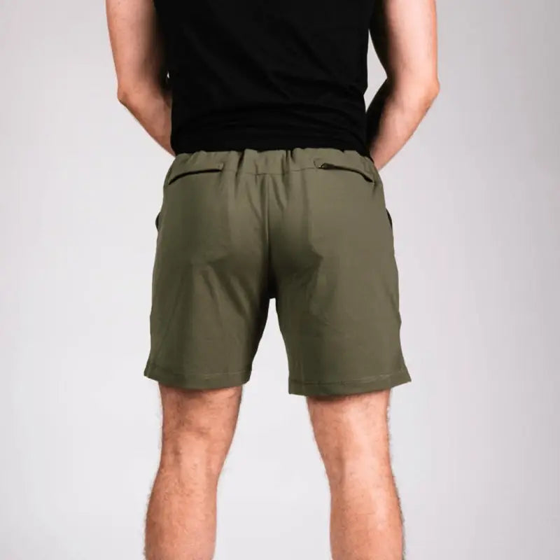 Olive green carrier shorts for concealed carry by Arrowhead Tactical Apparel