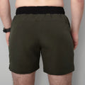 Olive green Carrier Training Shorts Mk.II with 5-inch inseam for concealed carry and training