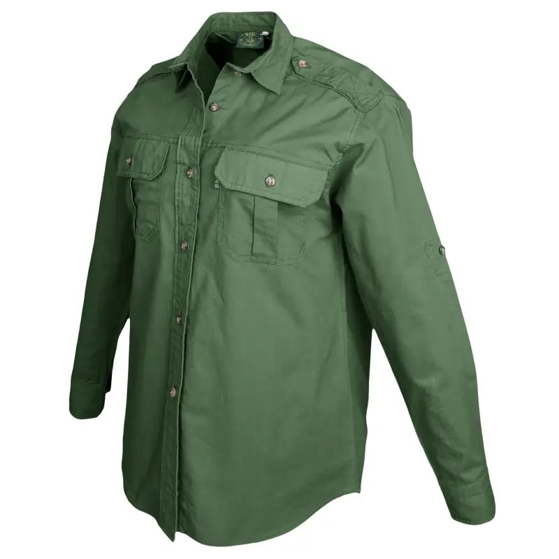 Olive green Trail Shirt for Women with chest pockets, perfect essential outdoor gear