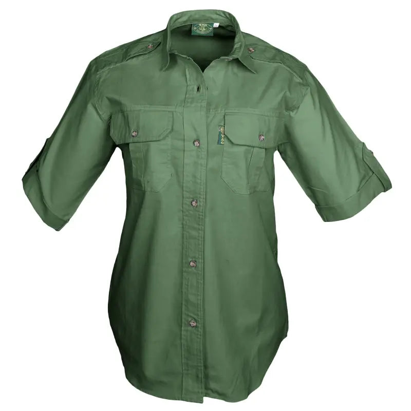 Olive green Trail Shirt for Women, perfect essential outdoor gear for the African savanna