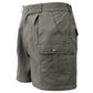 Olive green Pro Hunter Shorts for Men featuring multiple pockets and pleated front