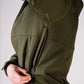 Olive green tactical jacket Alpha with zippered hand pocket and durable design