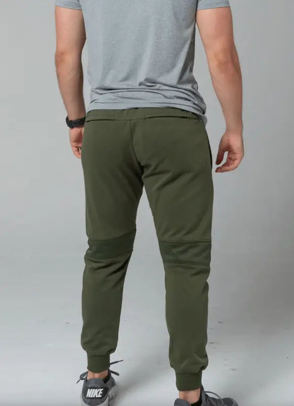 Olive green Carrier Joggers Mk.II with elastic cuffs and patented carrier retention waistband