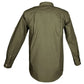 Olive green Trail Shirt for Men with chest pockets shown from the back