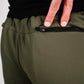 Olive green carrier shorts with zippered pocket for concealed carry by Arrowhead Tactical Apparel