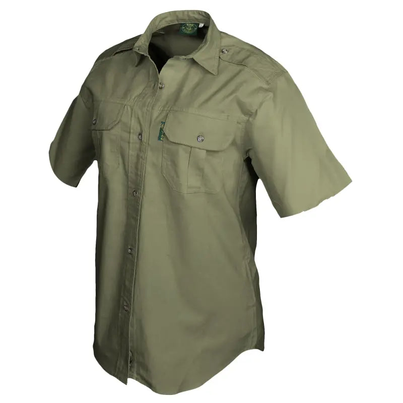 Olive green short-sleeved Trail Shirt for Women, perfect essential outdoor gear